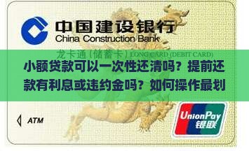 小额贷款能一次还款吗
