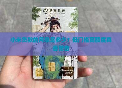 小米贷款的月息