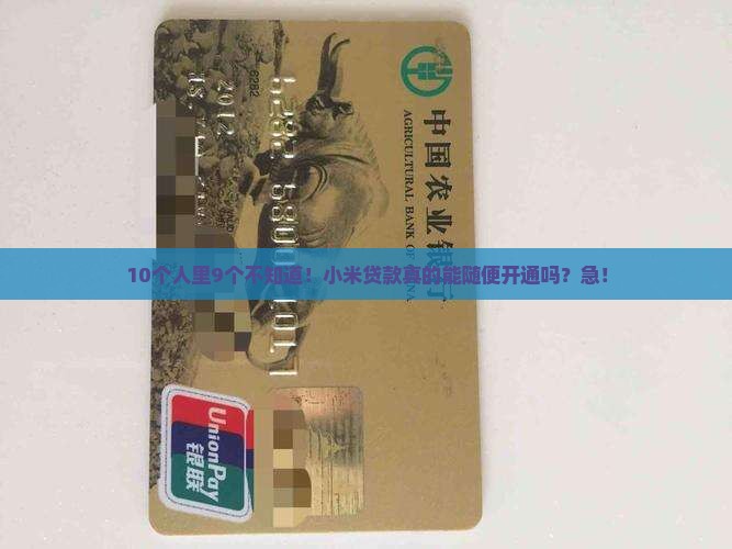 小米贷款可以开放吗
