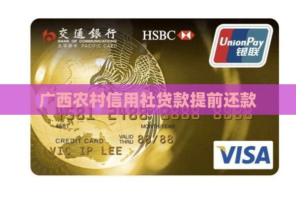 南宁信用社贷款提前还款