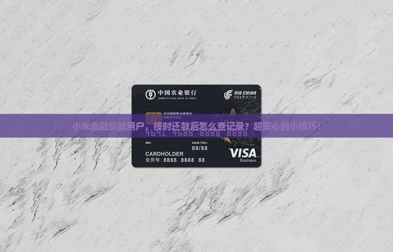 小米金融贷款按时还款