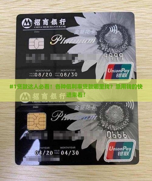 各种低利率贷款