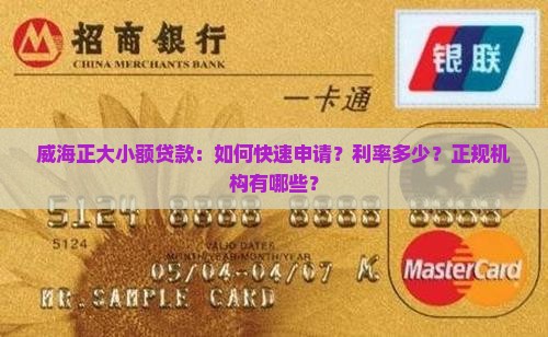 威海正大小额贷款