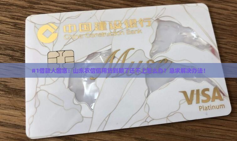 山东农信信用贷款到期