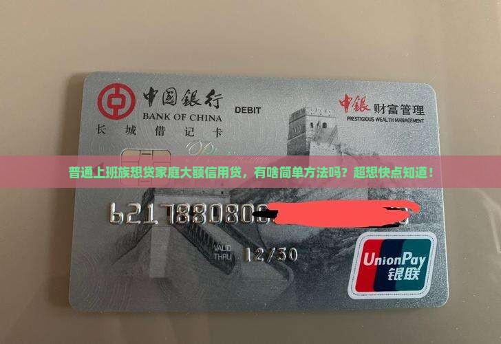家庭大额信用贷款怎么贷