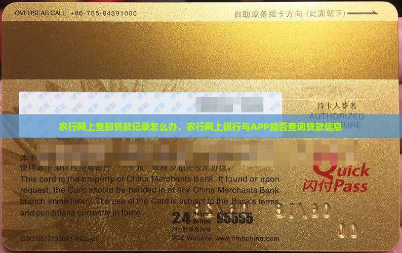 农行网上查到贷款