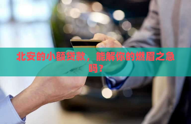 北安市小额贷款