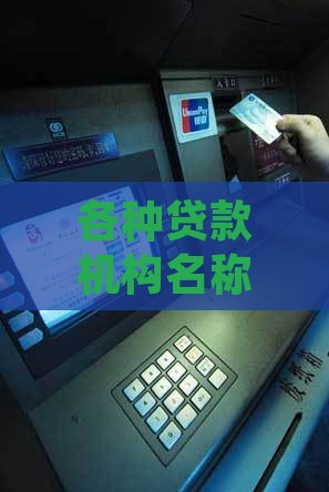 各种贷款机构名称