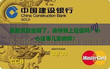 嘉数贷款逾期上征信吗有影响吗