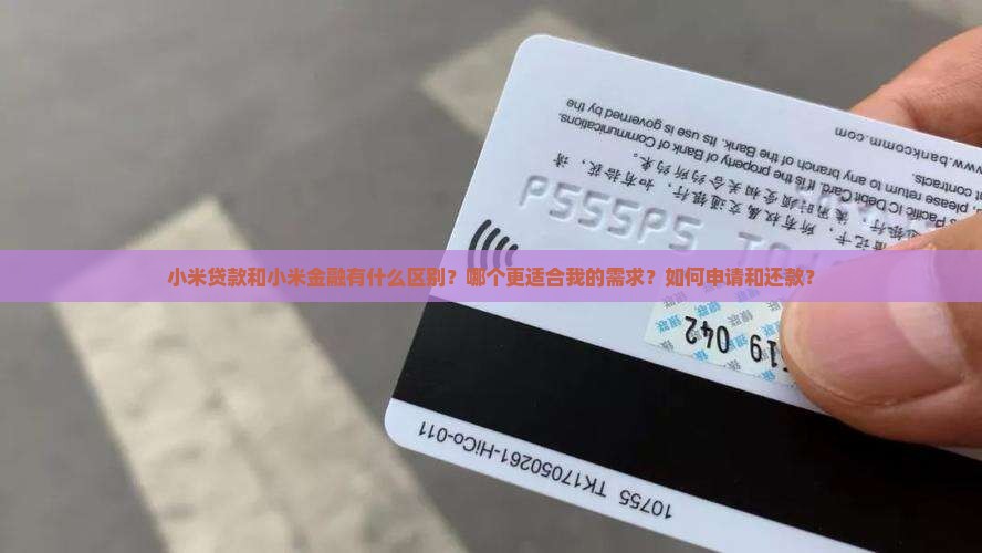 小米贷款还是小米金融