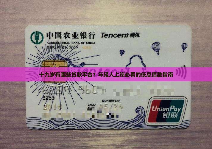 十九岁有哪些贷款平台