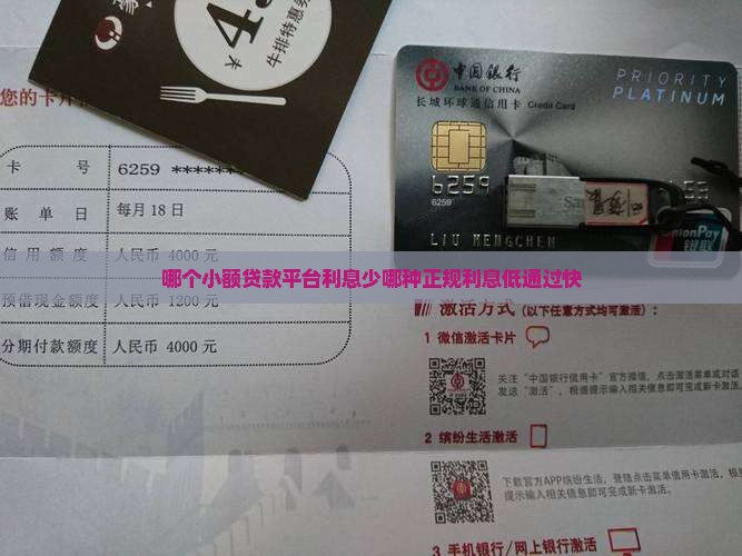 哪个小额贷款平台利息少