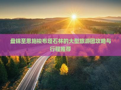 盘锦至恩施梭布垭石林的大型旅游团攻略与行程推荐