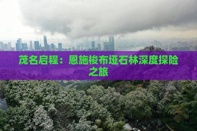 茂名启程：恩施梭布垭石林深度探险之旅