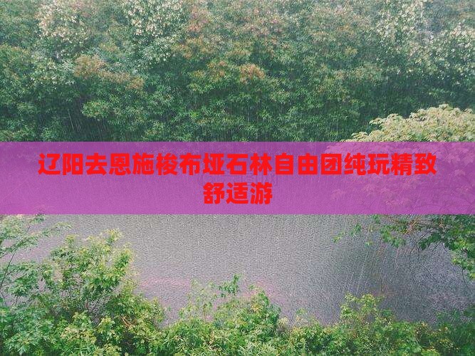 辽阳去恩施梭布垭石林自由团纯玩精致舒适游