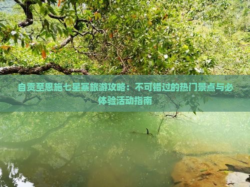 自贡至恩施七星寨旅游攻略：不可错过的热门景点与必体验活动指南