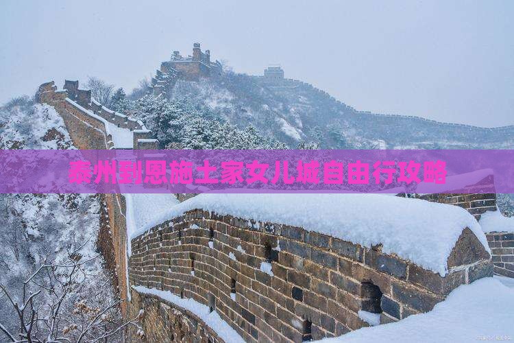 泰州到恩施土家女儿城自由行攻略