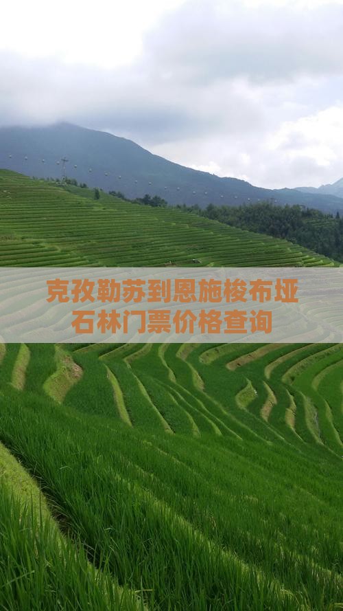 克孜勒苏到恩施梭布垭石林门票价格查询