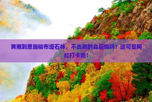 黄南去恩施梭布垭石林必去地