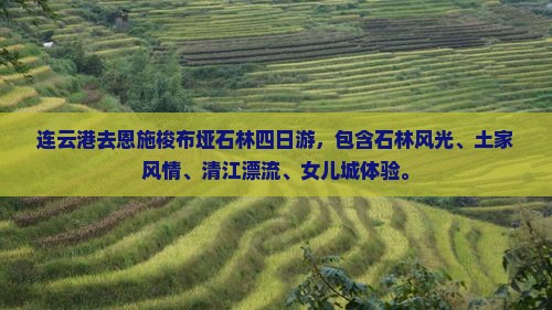 连云港去恩施梭布垭石林四日游