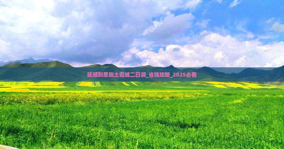 抚顺到恩施土司城二日游