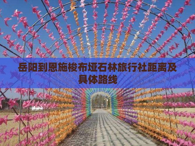 岳阳到恩施梭布垭石林旅行社距离及具体路线