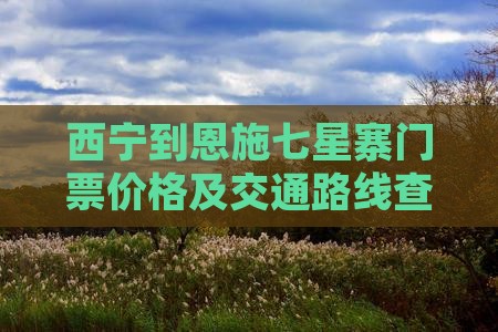 西宁到恩施七星寨门票价格及交通路线查询