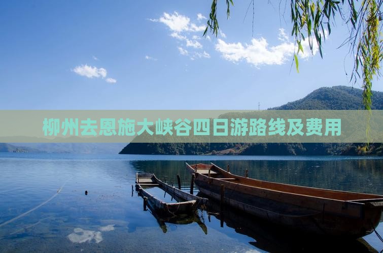 柳州去恩施大峡谷四日游路线及费用