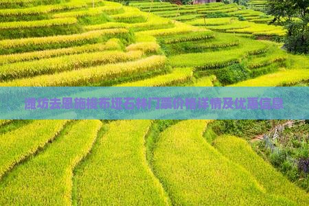 潍坊去恩施梭布垭石林门票价格详情及优惠信息