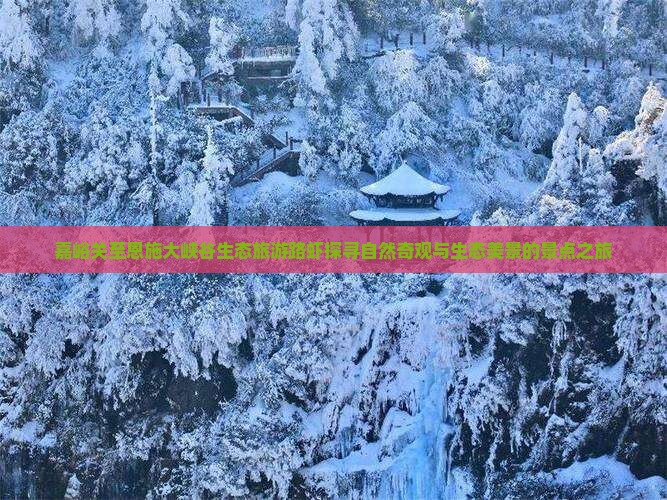 嘉峪关至恩施大峡谷生态旅游路虾探寻自然奇观与生态美景的景点之旅