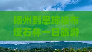 扬州到恩施梭布垭石林一日旅游攻略