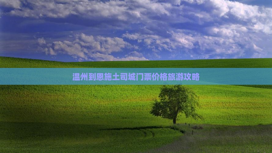 温州到恩施土司城门票价格旅游攻略