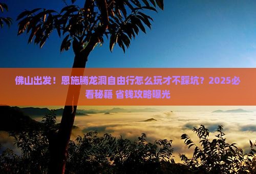 佛山到恩施腾龙洞自由行