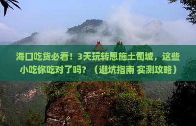 海口去恩施土司城旅游小吃