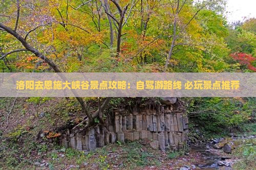 洛阳去恩施大峡谷景点