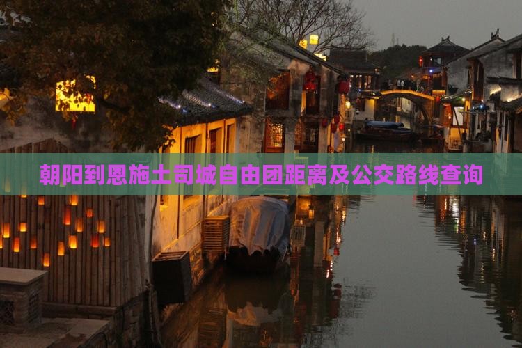 朝阳到恩施土司城自由团距离及公交路线查询