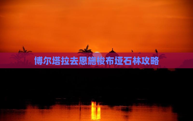 博尔塔拉去恩施梭布垭石林攻略