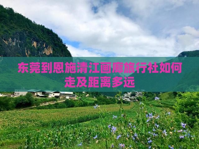 东莞到恩施清江画廊旅行社如何走及距离多远