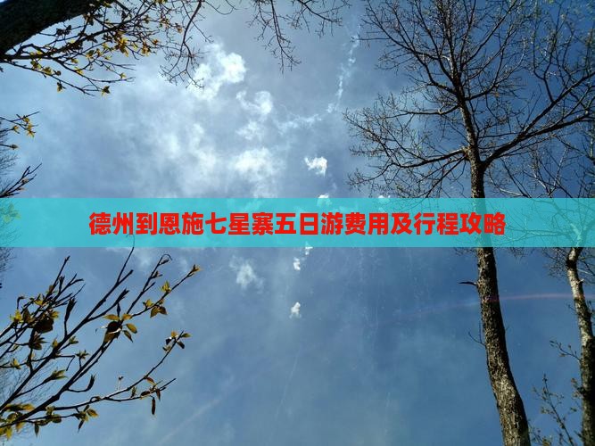 德州到恩施七星寨五日游费用及行程攻略