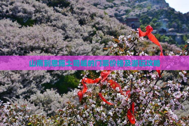 山南到恩施土司城的门票价格及游玩攻略