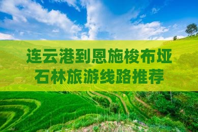 连云港到恩施梭布垭石林旅游线路推荐