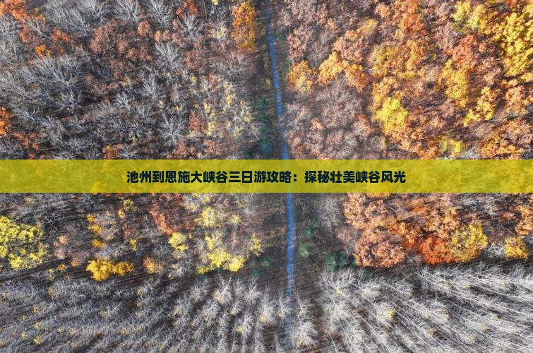 池州到恩施大峡谷三日游攻略：探秘壮美峡谷风光