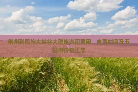 荆州到恩施大峡谷大型旅游团费用、自驾时间及五日游价格汇总