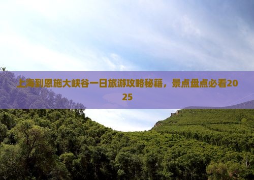上海到恩施大峡谷一日