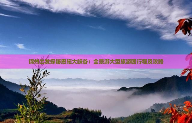 锦州出发探秘恩施大峡谷：全景游大型旅游团行程及攻略