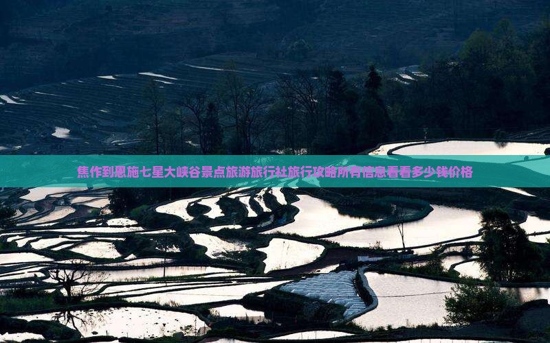 焦作到恩施七星大峡谷景点旅游旅行社旅行攻略所有信息看看多少钱价格
