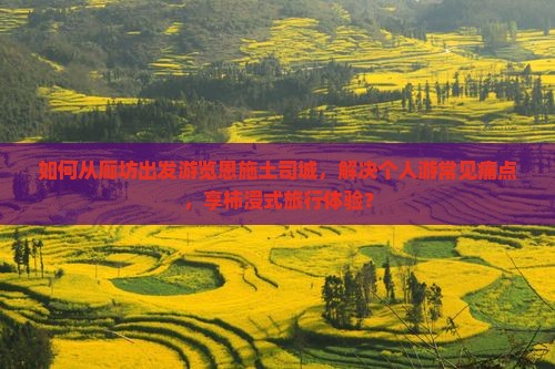 如何从廊坊出发游览恩施土司城，解决个人游常见痛点，享柿浸式旅行体验？