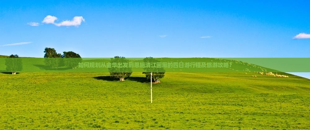如何规划从金华出发到恩施清江画廊的四日游行程及旅游攻略？