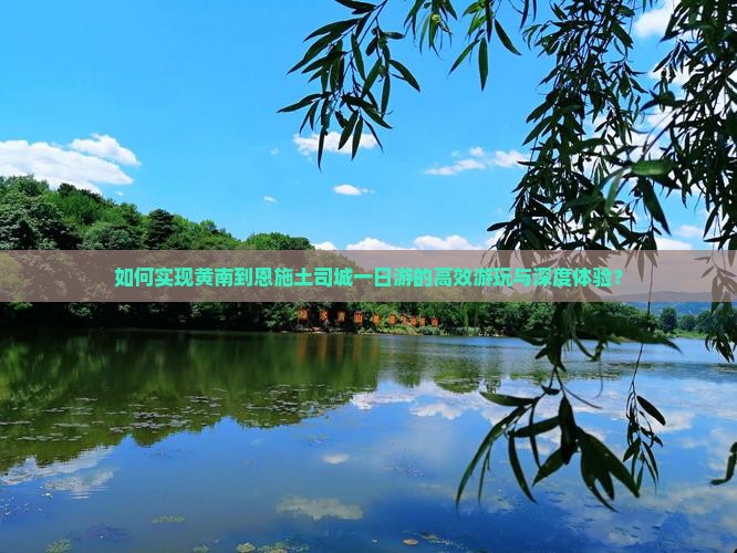 如何实现黄南到恩施土司城一日游的高效游玩与深度体验？