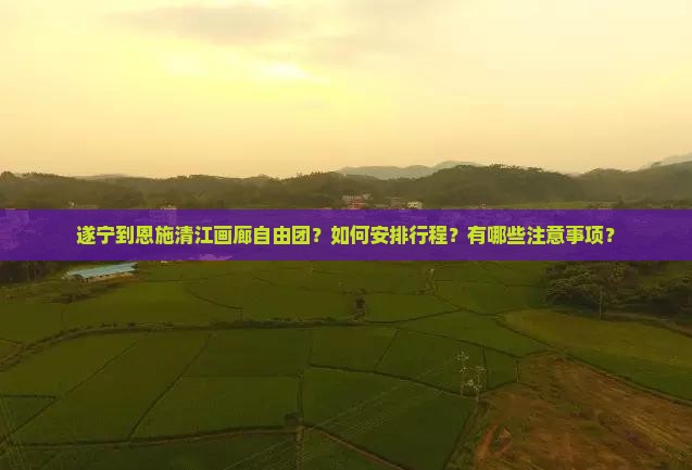 遂宁到恩施清江画廊自由团？如何安排行程？有哪些注意事项？